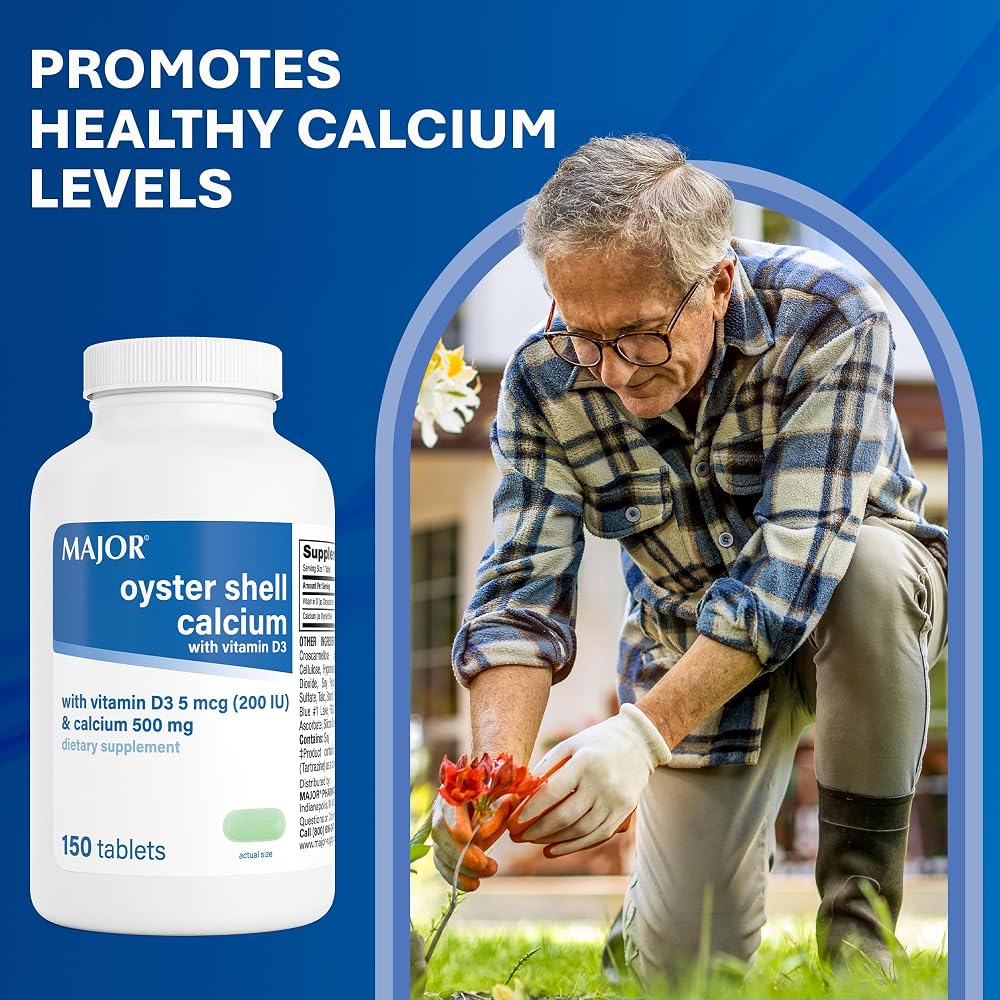 MAJOR Oyster Shell Calcium 500mg with Vitamin D3 - 150 Tablets - image 6
