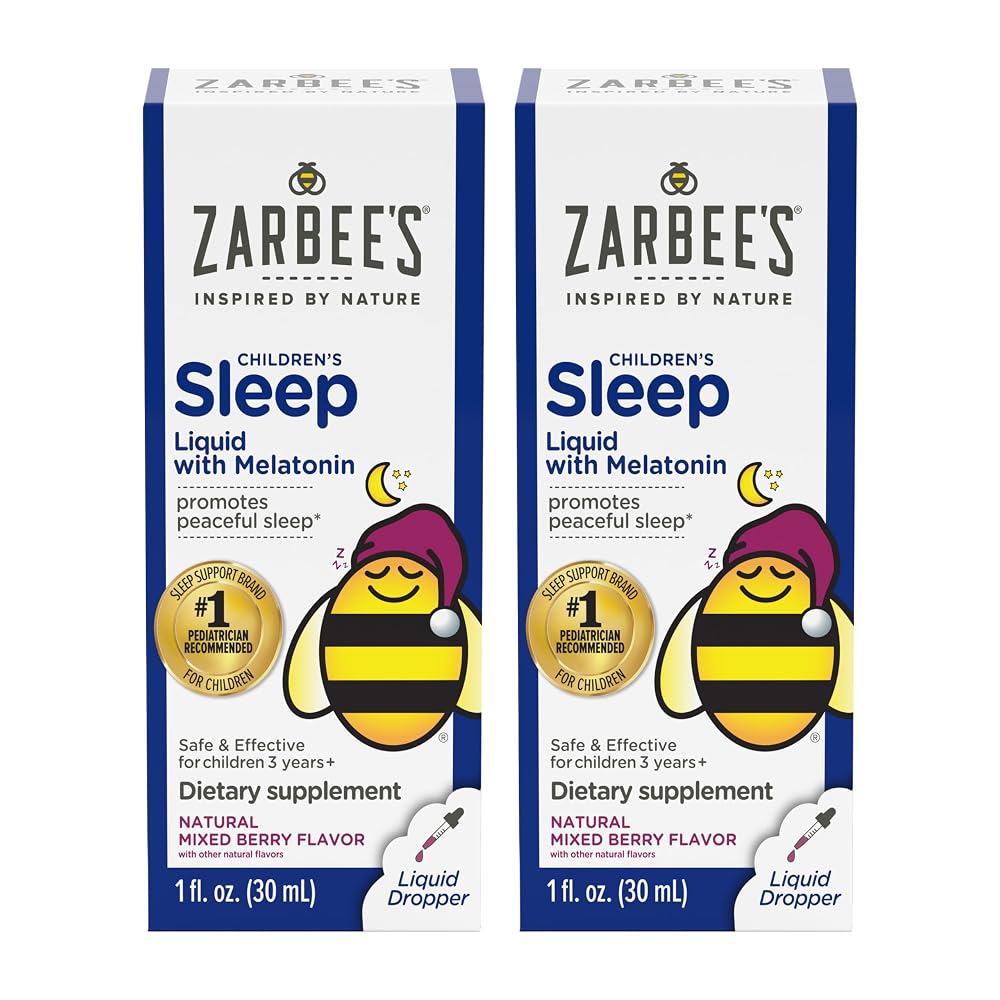 Zarbee's Kids Sleep Supplement Liquid with Melatonin - 2 Pack