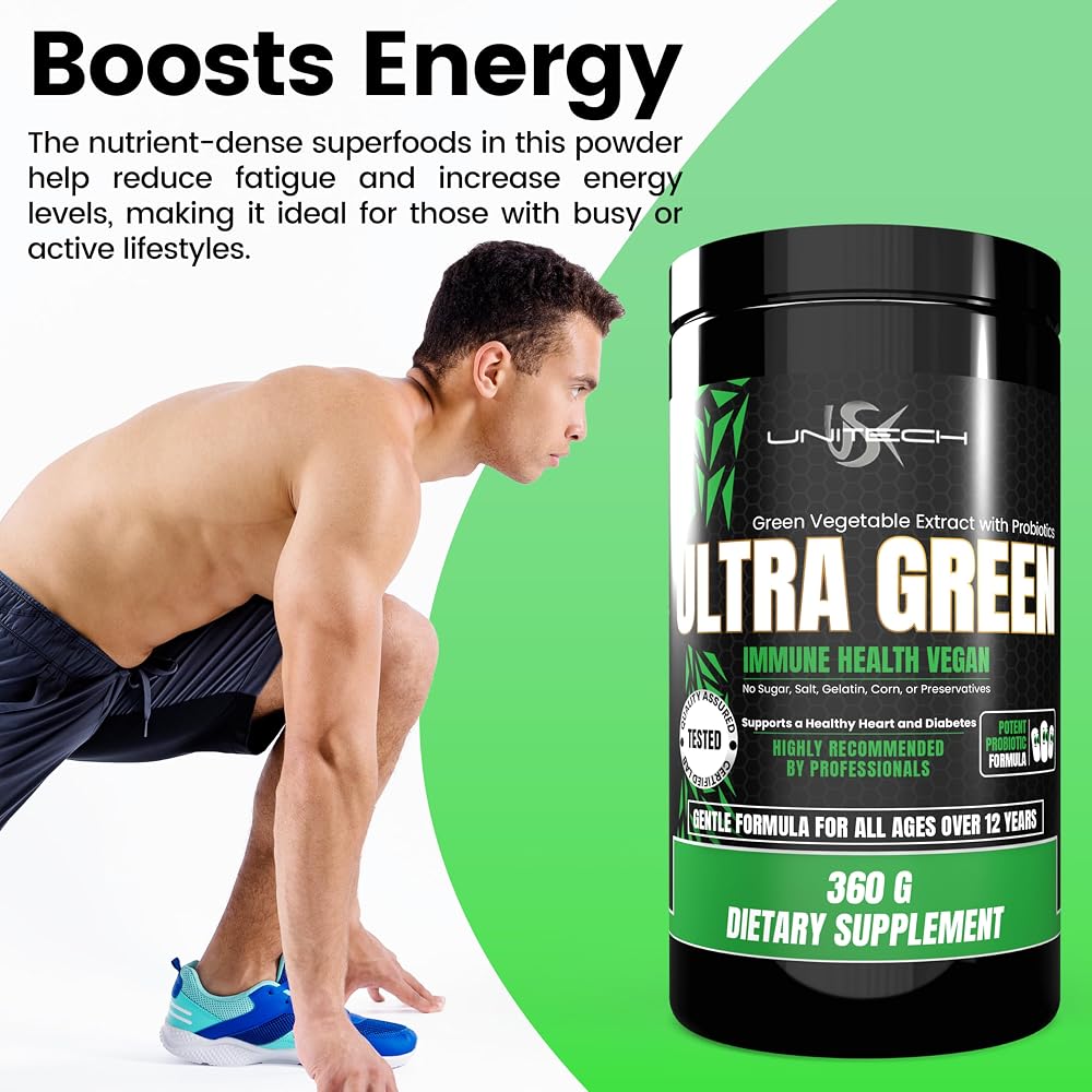 USK Ultra Green Powder Probiotic Digestive Support - 16 Oz - image 5
