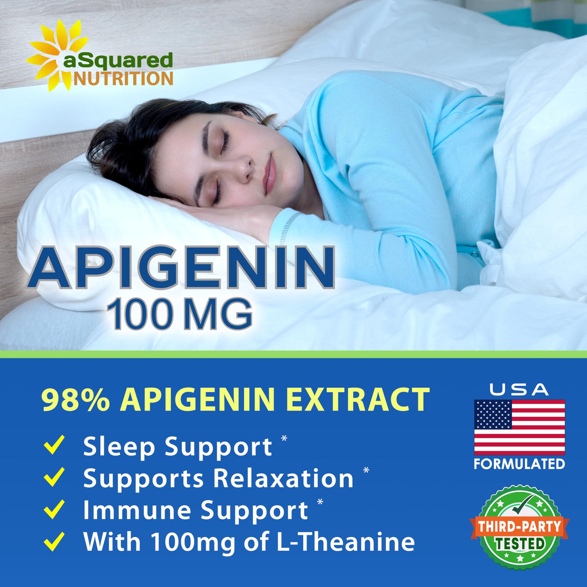 aSquared Nutrition Apigenin 100mg with L-Theanine Gummies - 90 Count - image 3