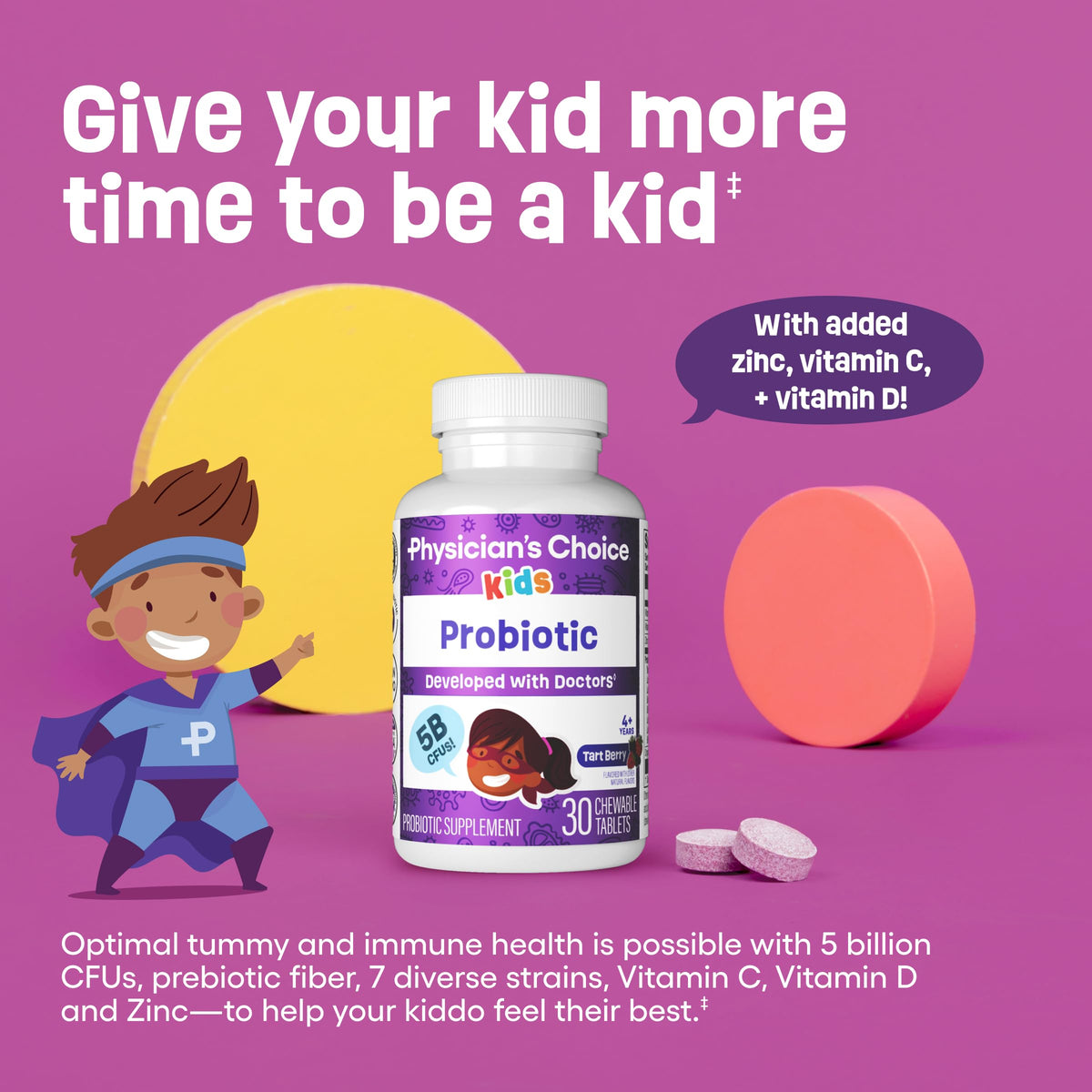Physician's CHOICE Probiotics for Kids - 5 Billion CFU - 30 Chewables - image 3