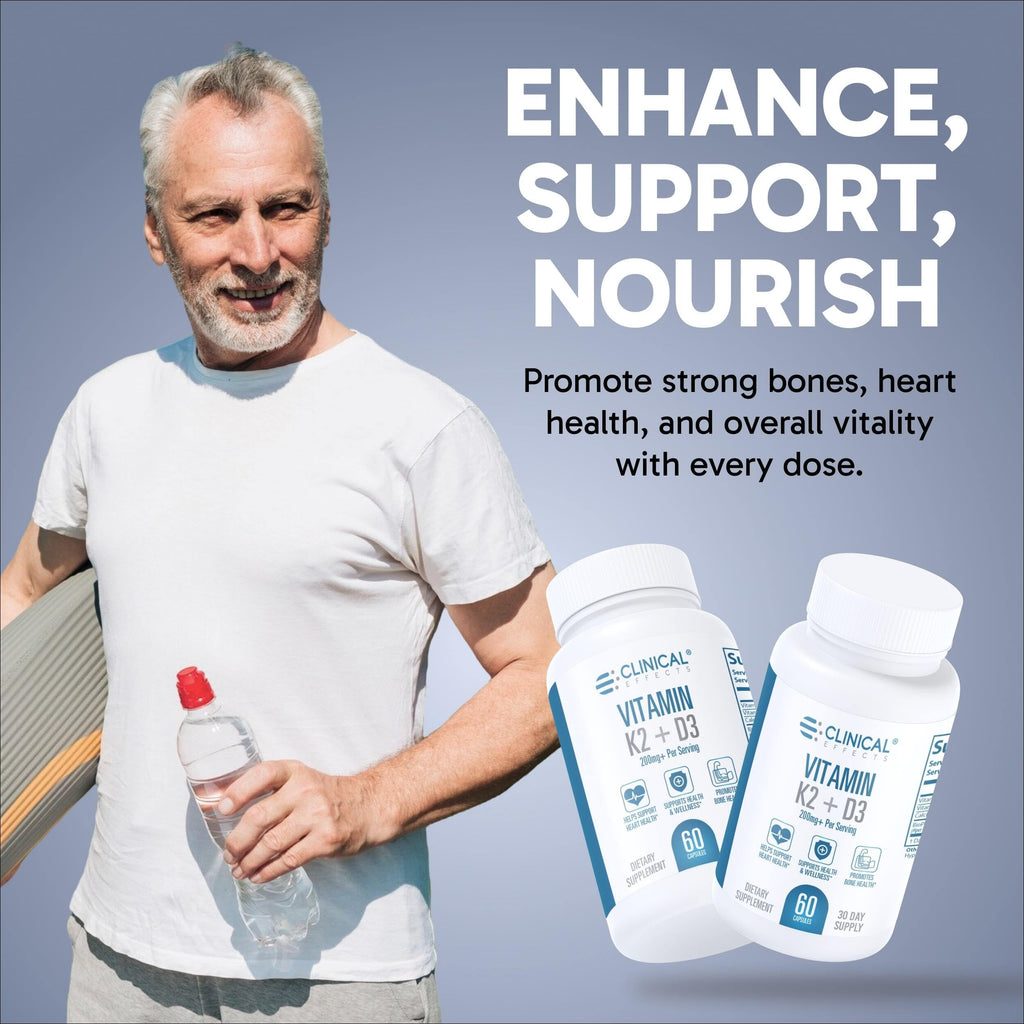 Clinical Effects Vitamin K2 + D3 - K2 + D3 Vitamin Supplement