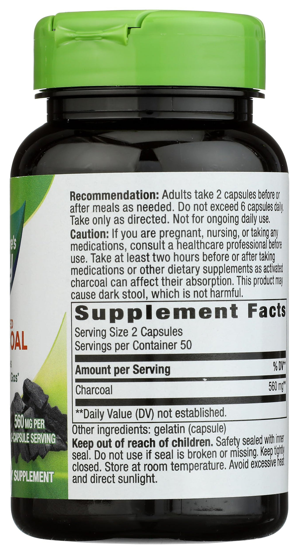 Nature's Way Activated Charcoal - 100 Capsules - image 7