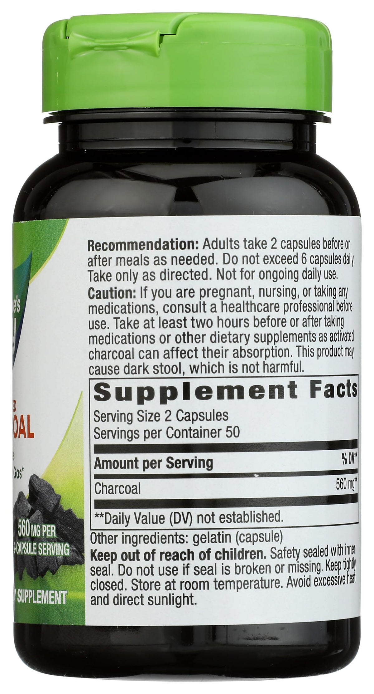 Nature's Way Activated Charcoal - 100 Capsules - image 7