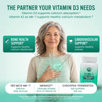 Alkaline for Life Vitamin K2 MK-7 MenaQ7 180 mcg Bone Support - 60 Capsules - image 3