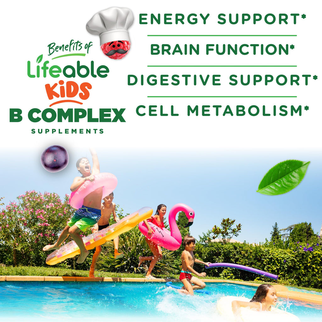 Lifeable Vitamin B Complex for Kids with Vitamin C - 90 Gummies - image 3