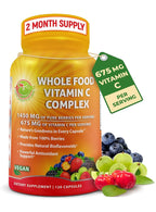 SUPPLEMENTS STUDIO Whole Food Vitamin C Complex 675mg - 120 Capsules
