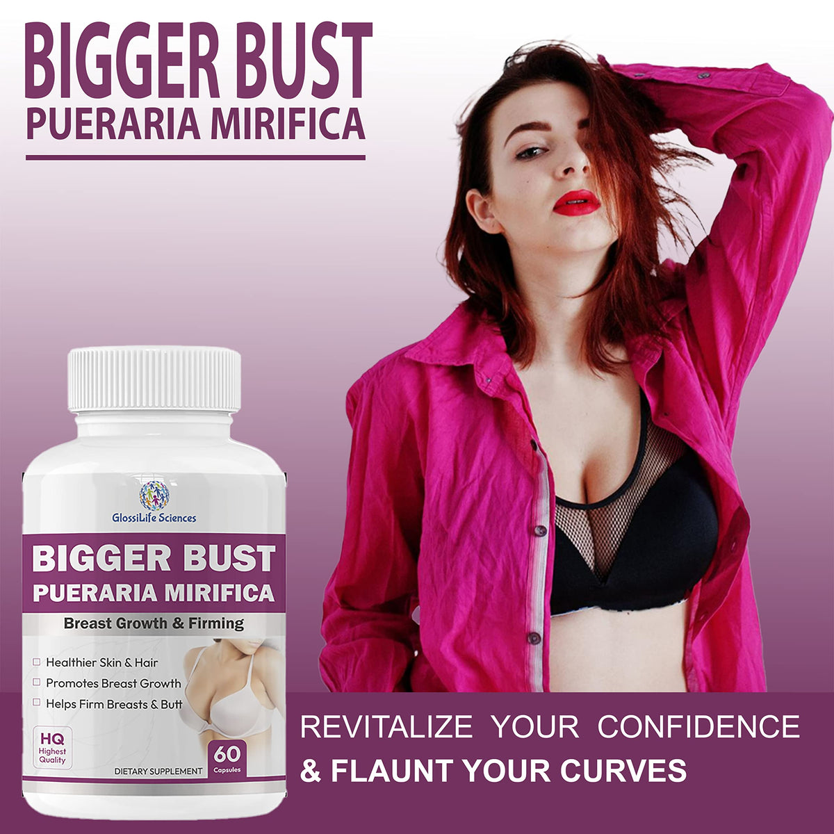 GlossiLife Sciences Pueraria Mirifica 500mg - 120 Capsules - image 3