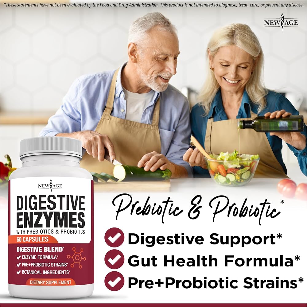 NEW AGE Digestive Enzymes for Gut Health - 120 Capsules - image 2