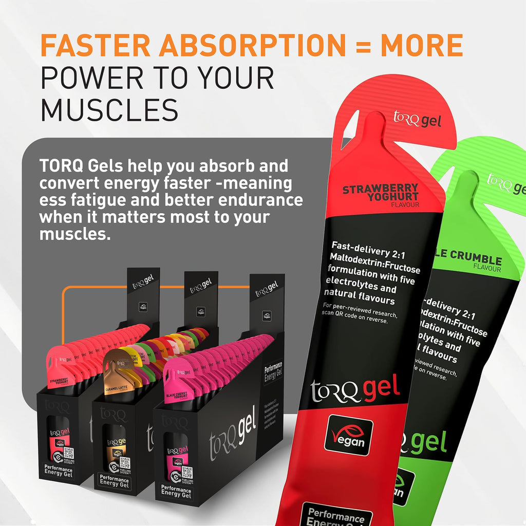 TORQ Energy Gels Rhubarb & Custard - 15 Pack - image 4