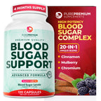 PurePremium Normal Blood Sugar Support Supplement - 120 Capsules