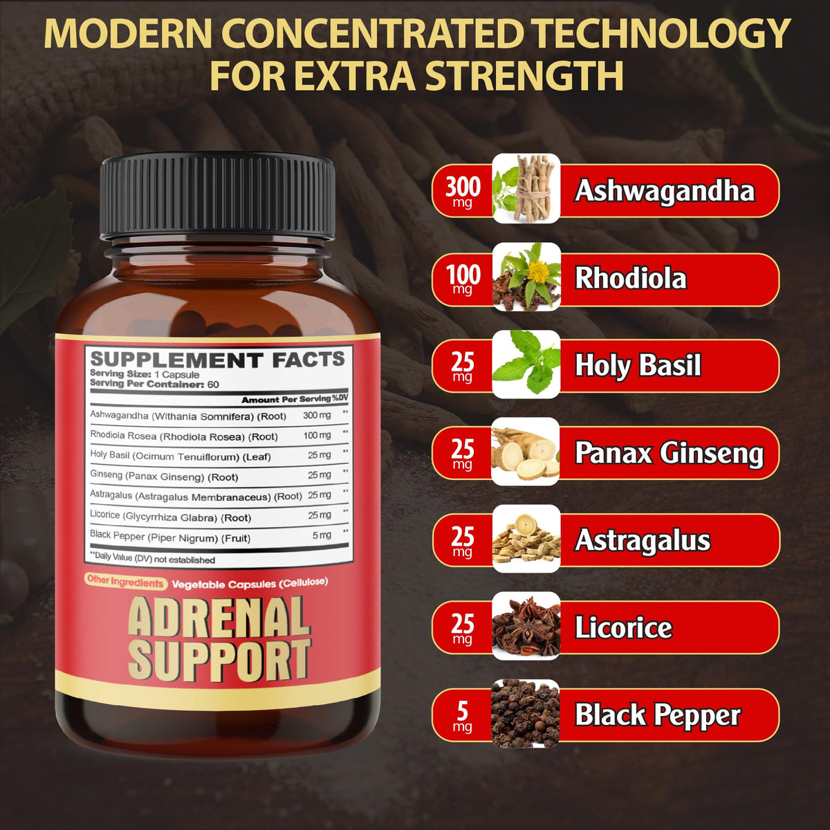 agobi 7-in-1 Adrenal Support Supplement - 60 Capsules - image 2