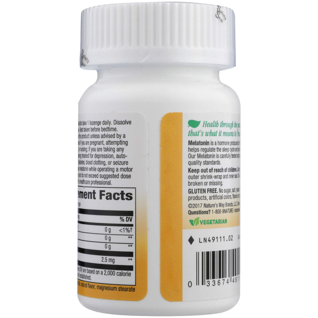 Nature's Way Melatonin 2.5 mg - 100 Lozenges - image 2