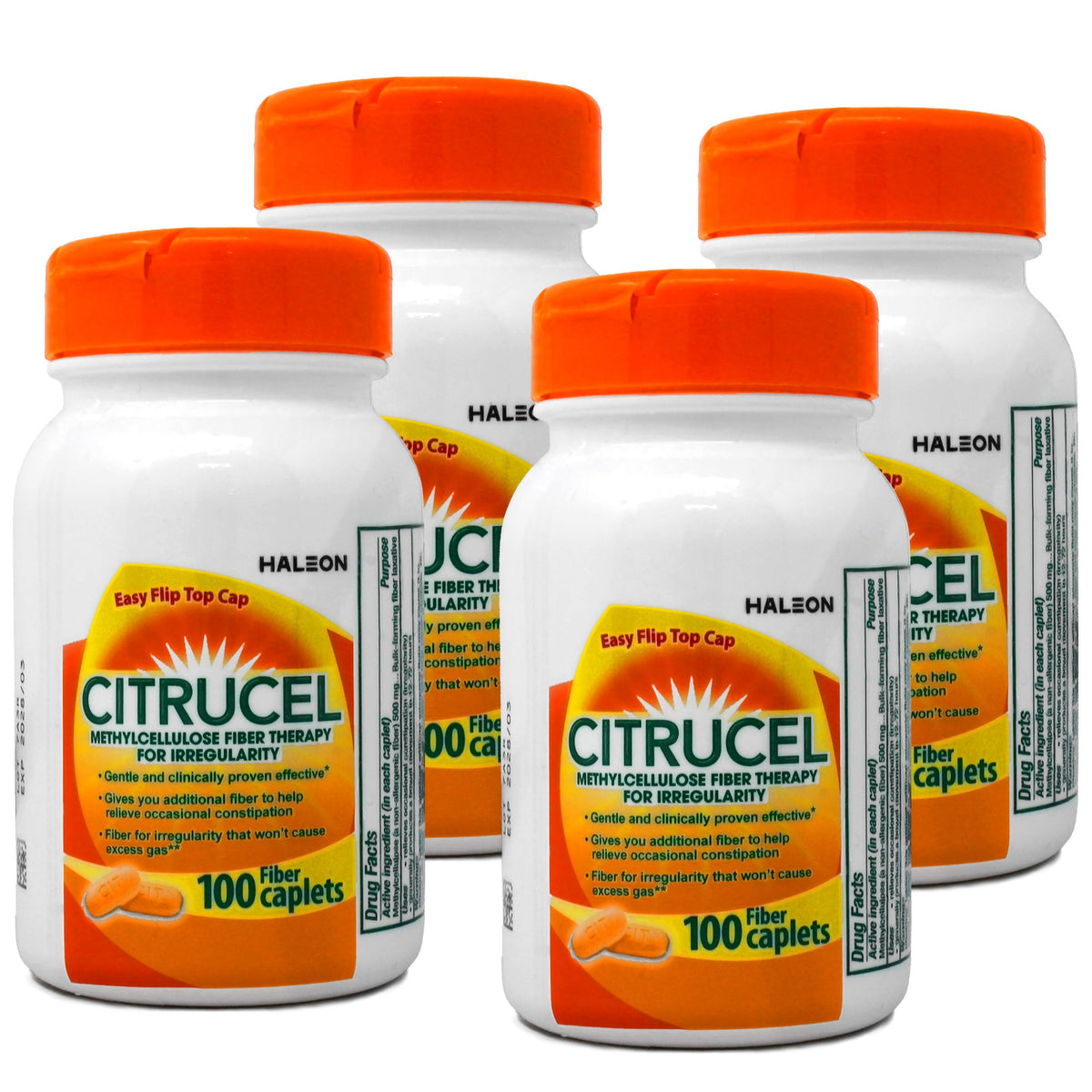 Citrucel Fiber Therapy Caplets - 400 Count (4 Pack)