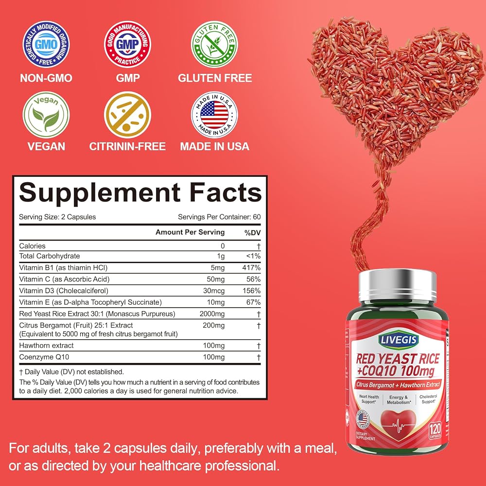 LIVEGIS CoQ10 200mg Softgels, Ultra CoQ10 Ubiquinone 200mg