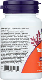 NOW Foods Nattokinase 100mg - 60 Capsules - image 4