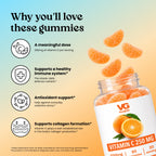 VITA GLOBE Vitamin C 250mg Gummies with Collagen - 120 Count - image 4