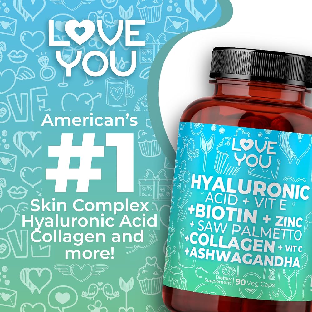 Love You Hyaluronic Acid + Collagen Complex - 90 Vegetarian Capsules - image 2