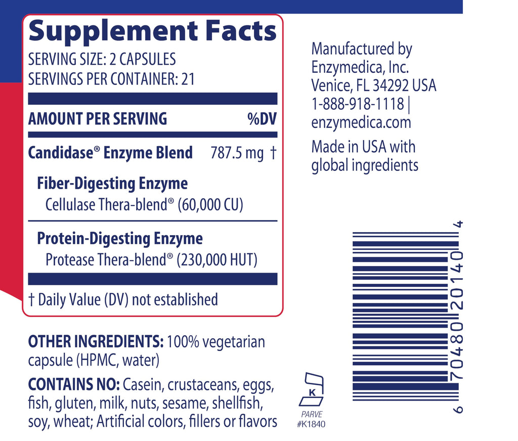 Enzymedica Candidase Enzyme Supplement - 42 Capsules - image 2