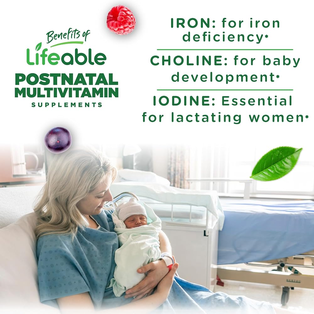 Lifeable Postnatal Multivitamin with Iron - 90 Gummies - image 3