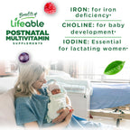 Lifeable Postnatal Multivitamin with Iron - 90 Gummies - image 3