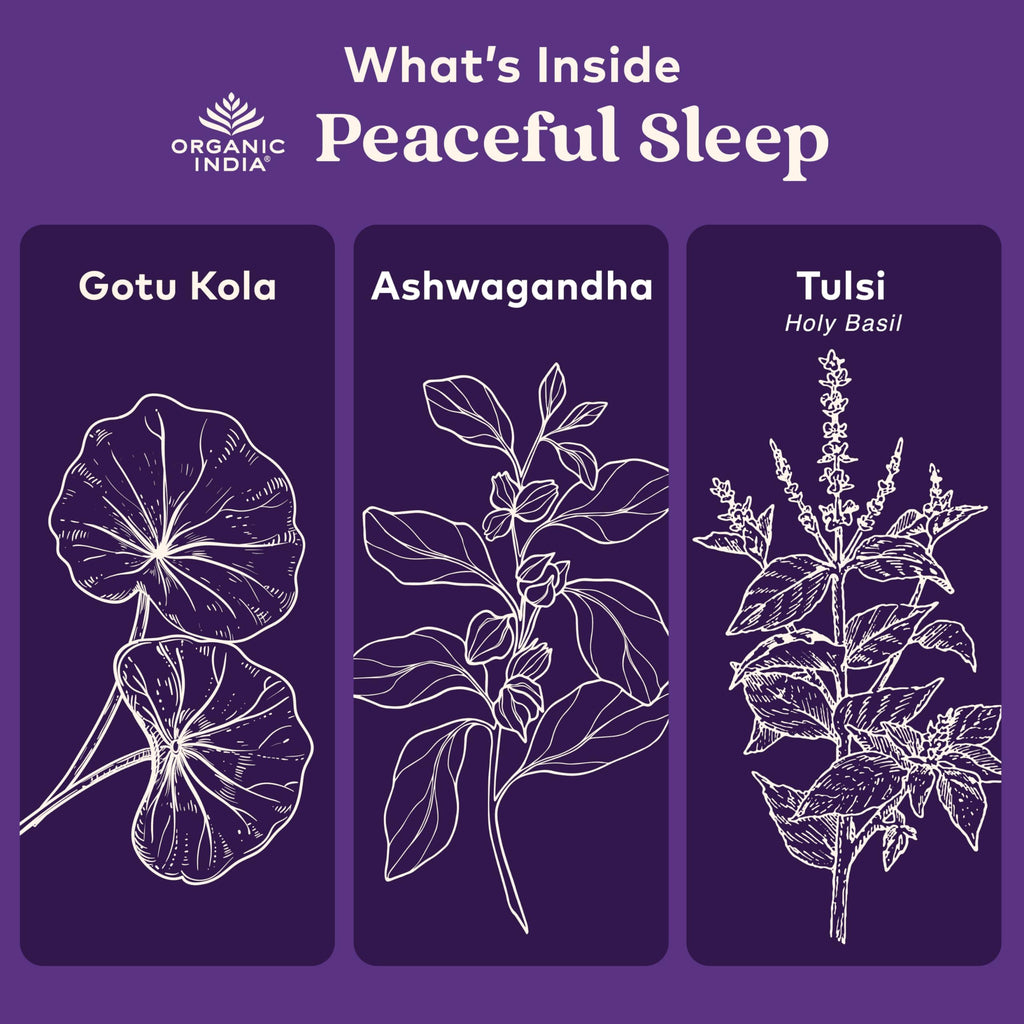 Organic India Peaceful Sleep Herbal Supplement - 90 Capsules - image 4