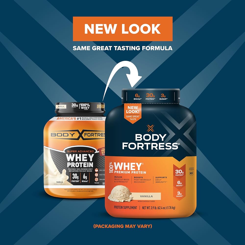 Body Fortress 100% Whey Protein Powder Vanilla & Chocolate - 2x 3.9 lb - image 3