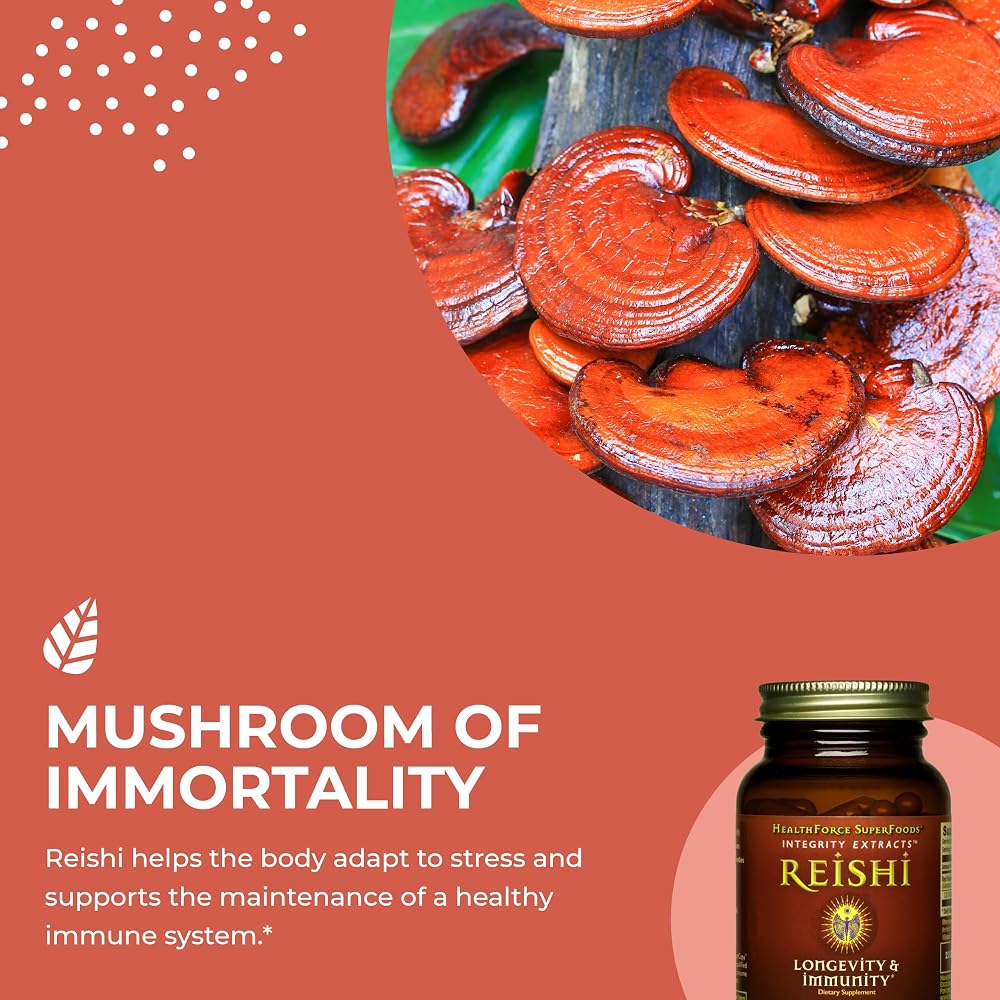 HEALTHFORCE SUPERFOODS Integrity Extracts Reishi - 90 Capsules - image 4