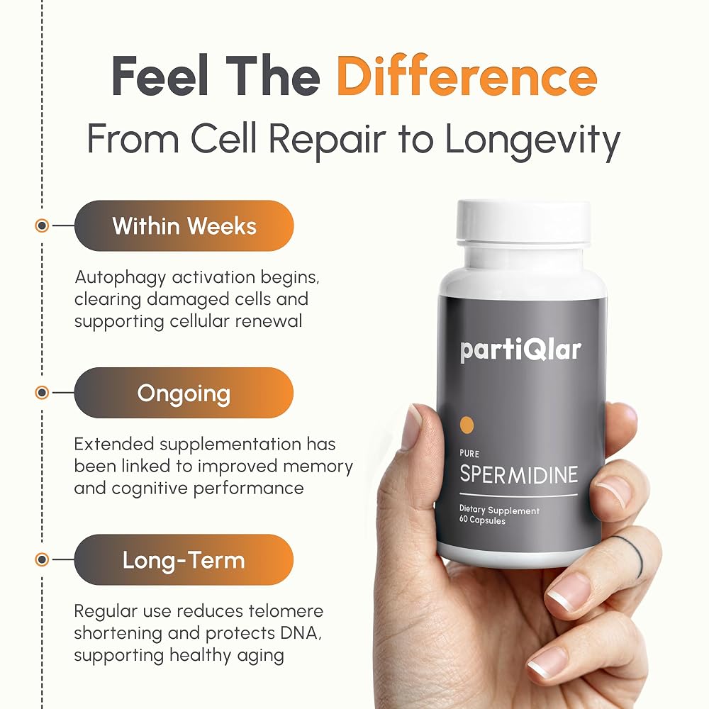 partiQlar Spermidine 8mg Longevity Supplement - 60 Capsules - image 5