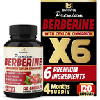 BMVINVOL Berberine Supplement with Ceylon Cinnamon & Turmeric - 120 Capsules