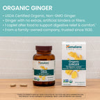 Himalaya USDA Organic Ginger Root Capsules - 60 Caplets - image 3