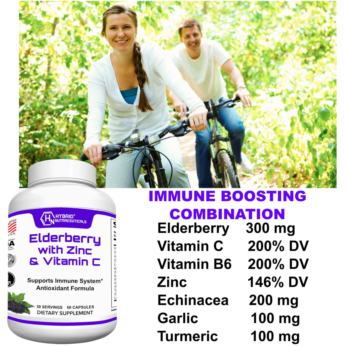 Hybrid Nutraceuticals Black Elderberry Capsules with Echinacea - 60 Capsules - image 4
