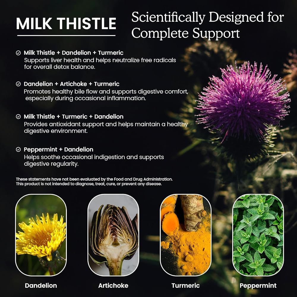 PAYAOCZ Milk Thistle Liquid Drops Silymarin 1000mg