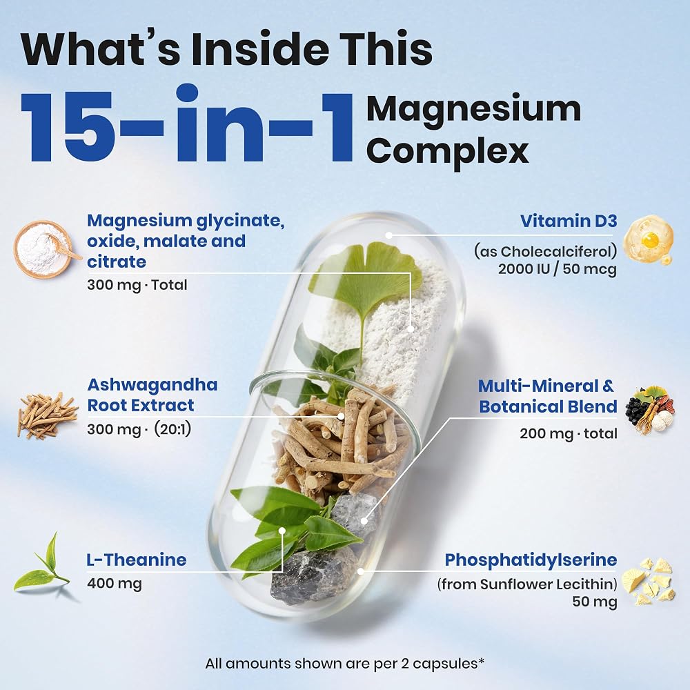 VEV DeepCalm 15-in-1 Magnesium Complex Capsules