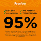 FineVine Organics Turmeric Curcumin with Black Pepper & Ginger - 120 Capsules - image 4