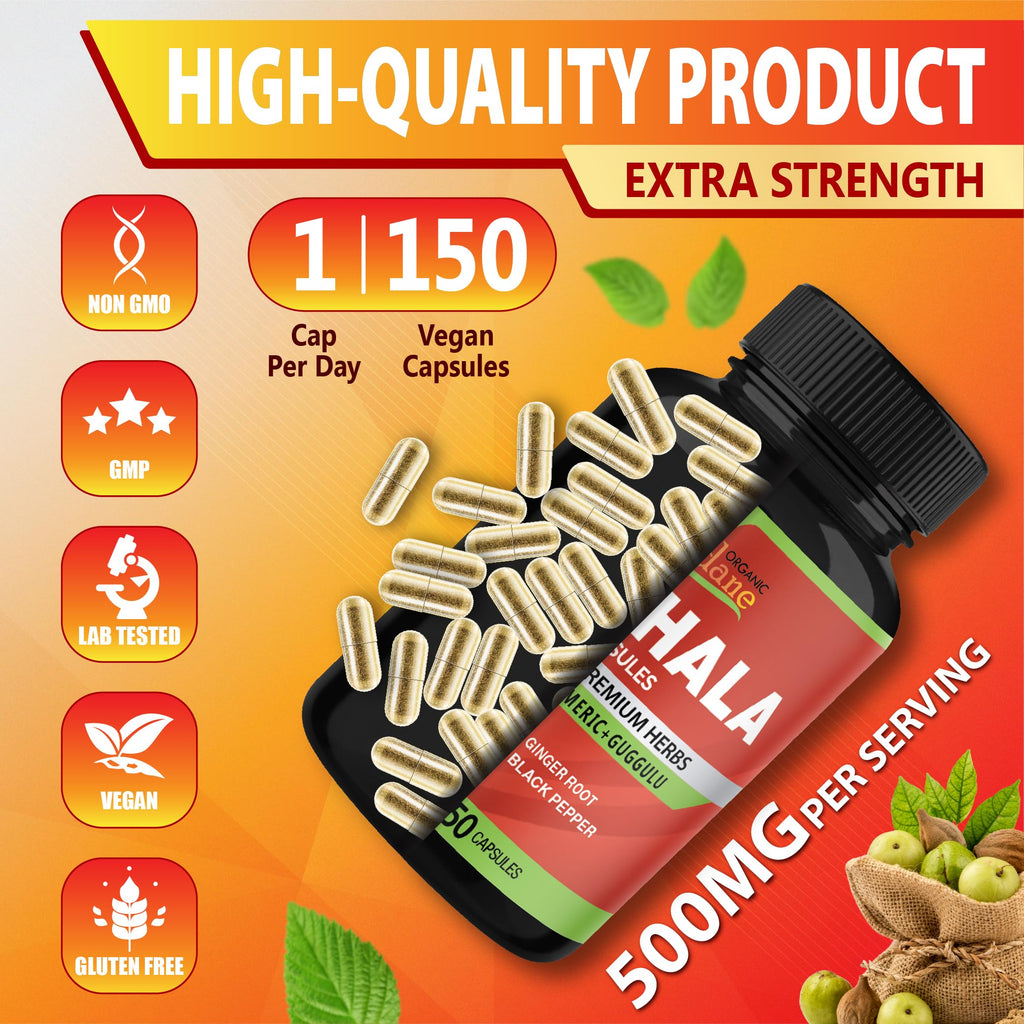 Organic Cadane Triphala Extract Capsules - 150 Count - image 8