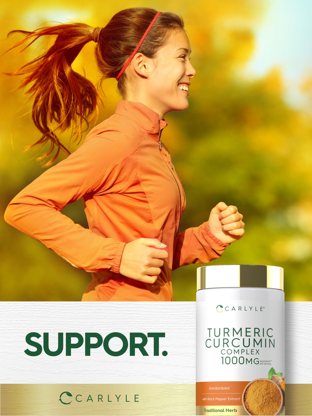 Carlyle Turmeric Curcumin with Black Pepper - 180 Capsules - image 6