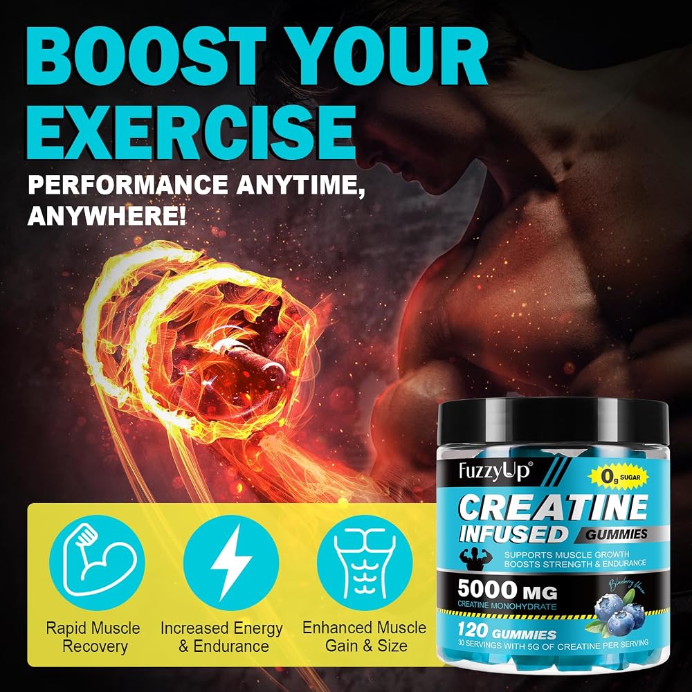 ZhuGuaCo Creatine Monohydrate Gummies for Muscle Growth - 120 Gummies - image 7