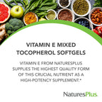 NaturesPlus Vitamin E 400 IU Mixed Tocopherol - 60 Softgels - image 3