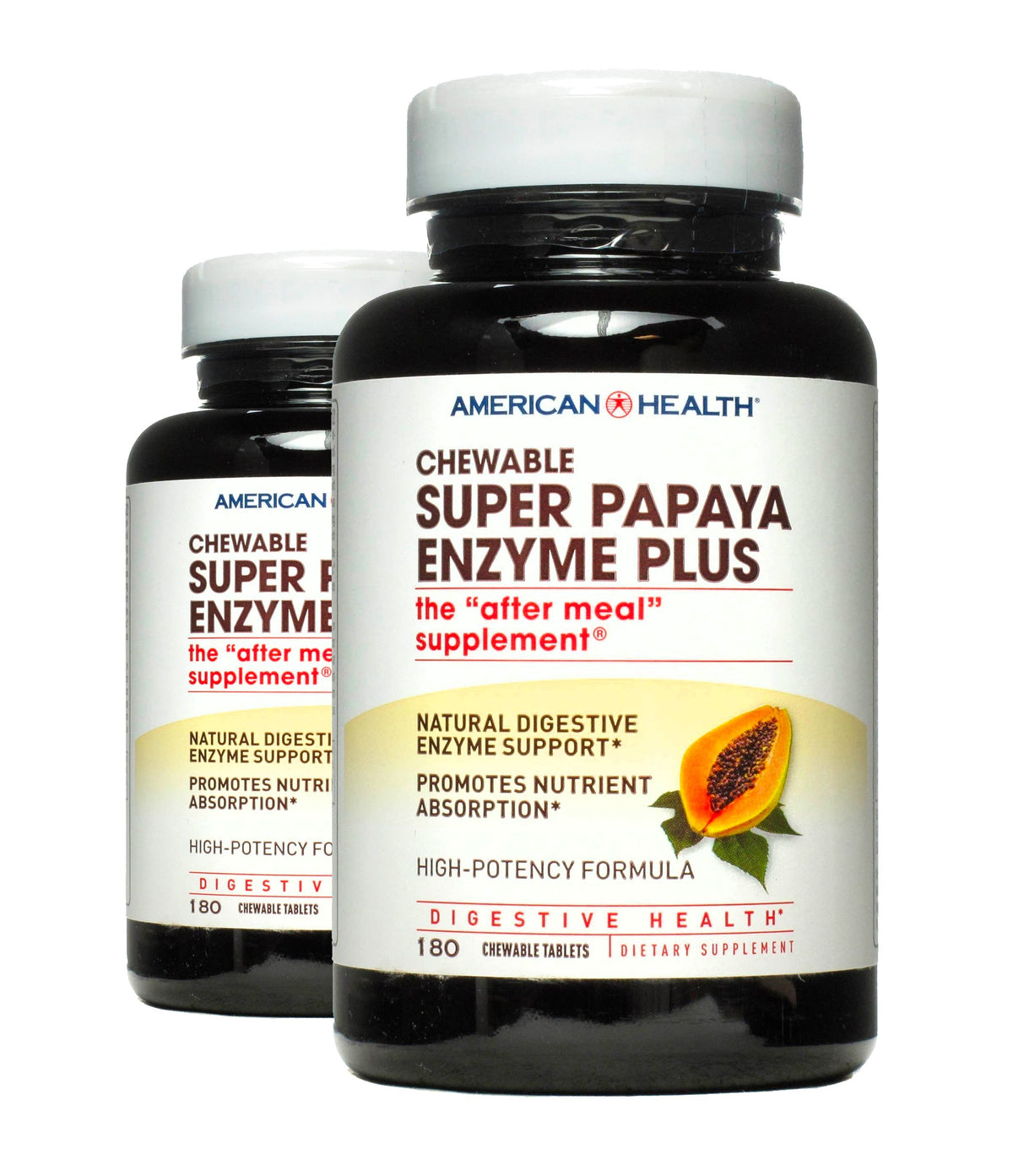 American Health Papaya Enzyme Plus - 180 Tablets