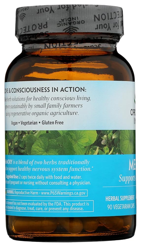 Organic India Memory Organic Mental Clarity - 90 Vegetarian Capsules - image 4