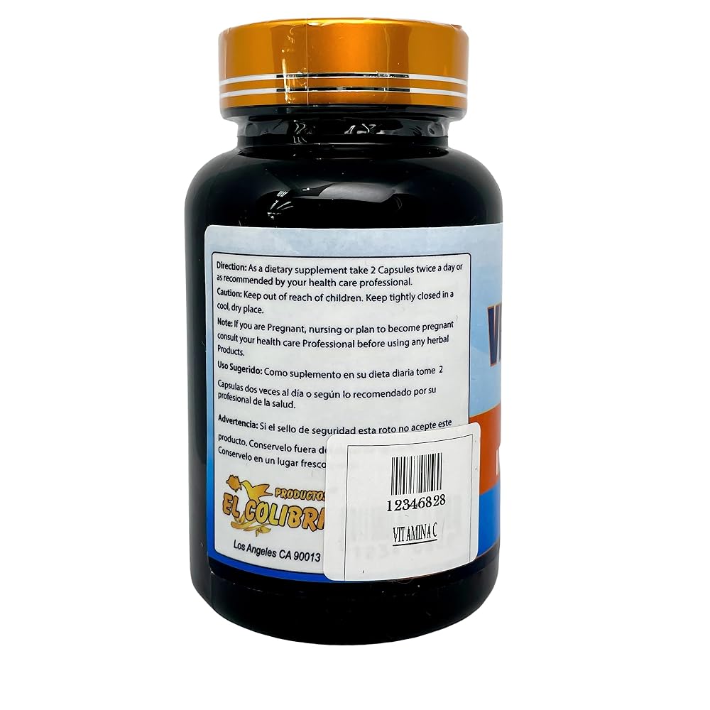 Productos El Colibri Vitamin C 500mg - 90 Capsules - image 3
