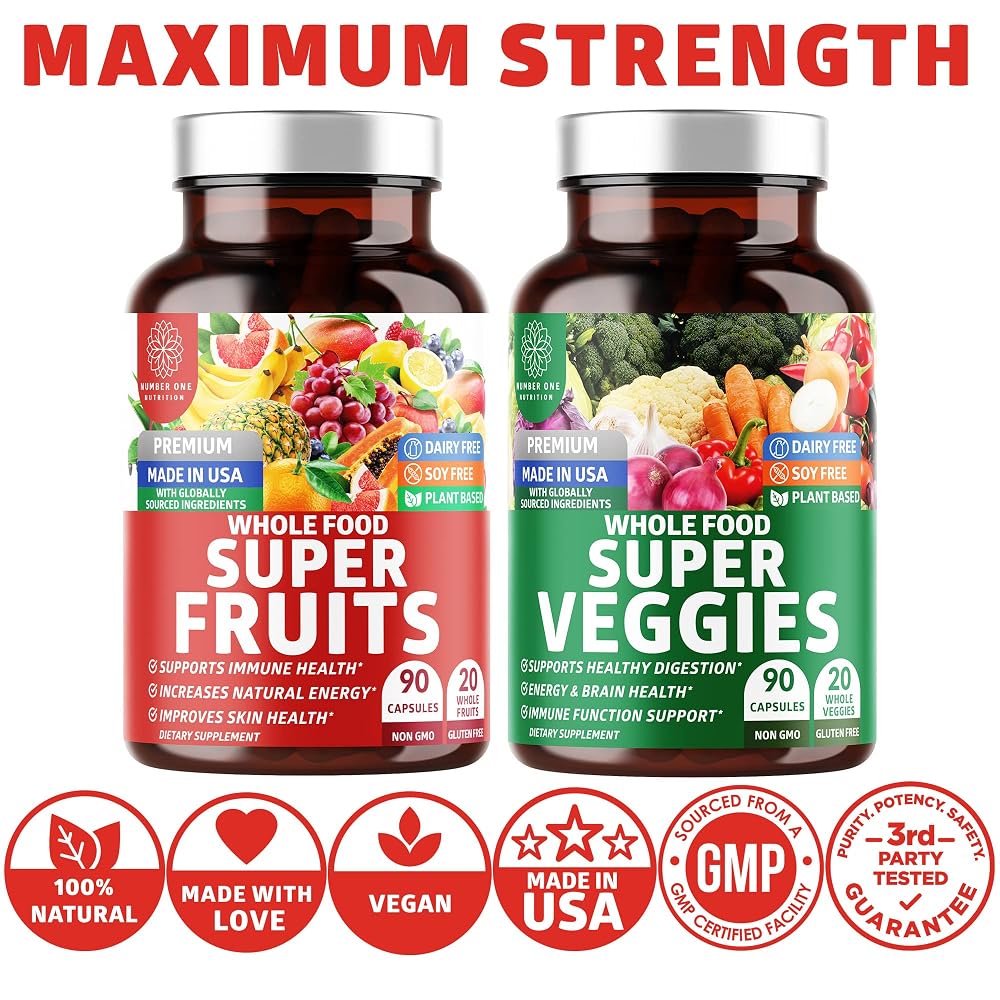 Number One Nutrition Super Fruits & Veggies - 180 Capsules - image 5
