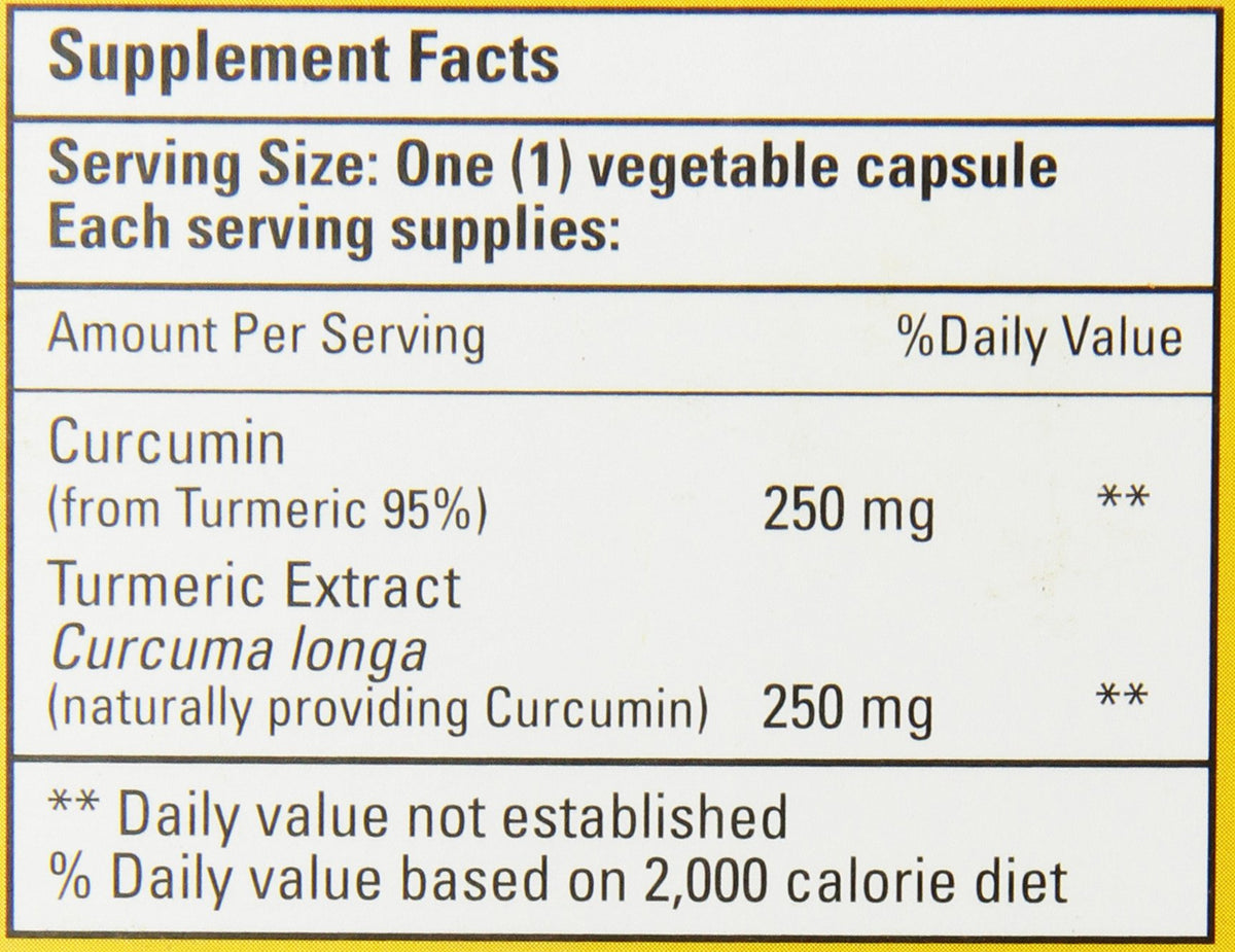 Bio Nutrition Curcumin 500 Vegetarian Capsules - 50 Count - image 5
