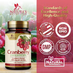 Nature's Nutrition Cranberry Pills Supplement 500mg Per Serving