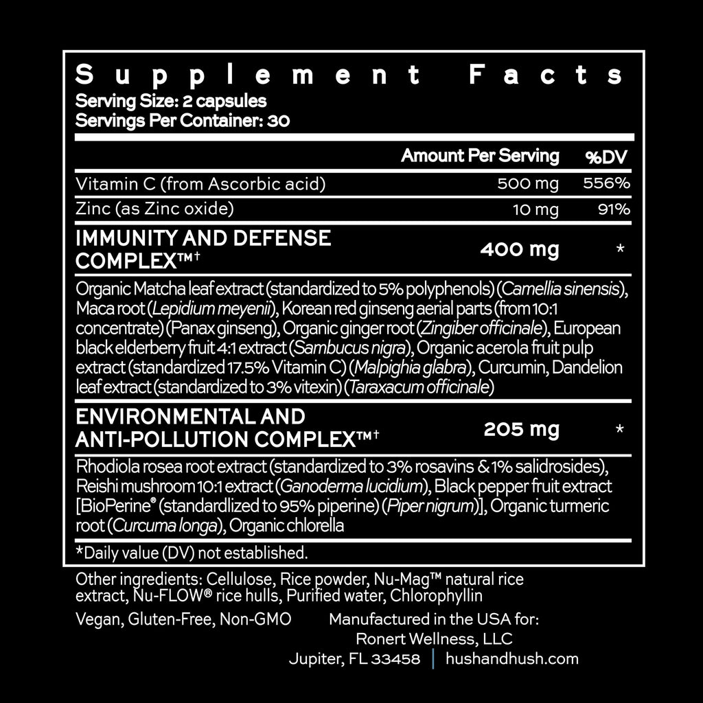 Hush & Hush ShieldUp Immune Booster Energy Supplement - 60 Capsules - image 7