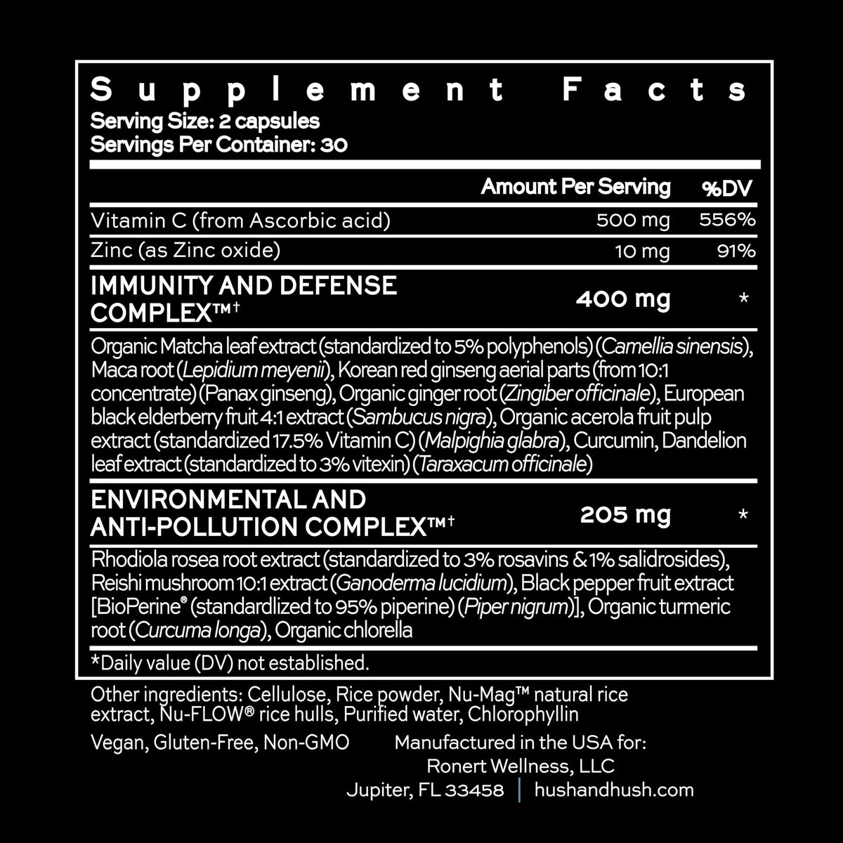 Hush & Hush ShieldUp Immune Booster Energy Supplement - 60 Capsules - image 7