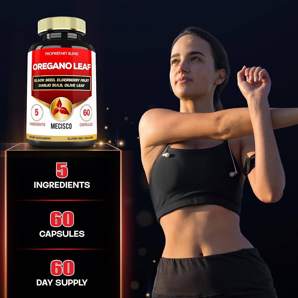 Mecisco 5in1 Oregano Capsules with Black Seed, Elderberry, Garlic & Olive - image 5
