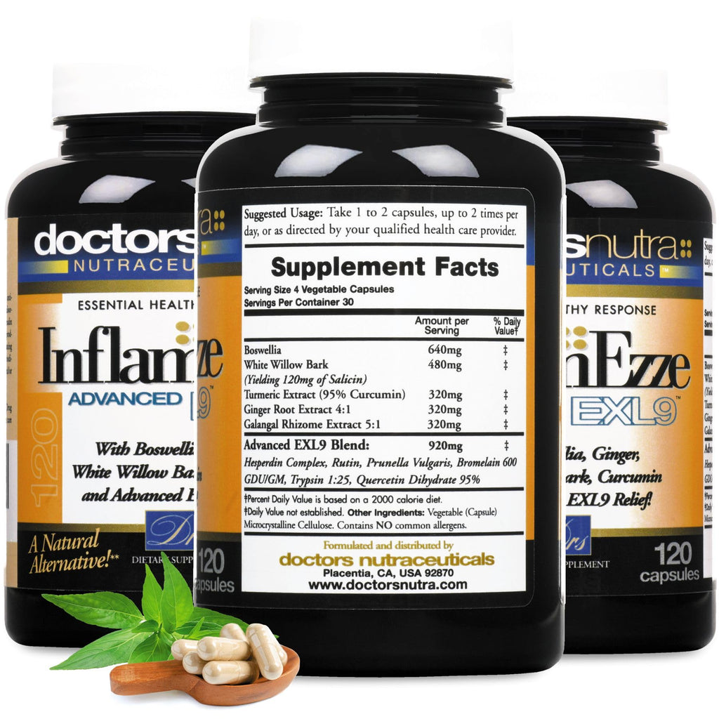 Doctors Nutra InflamEzze Turmeric Curcumin Ginger Supplement - 120 Capsules - image 3
