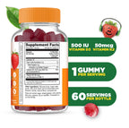 Lifeable Kids Vitamin D3 K2 Gummies 500 IU - 60 Gummies - image 2